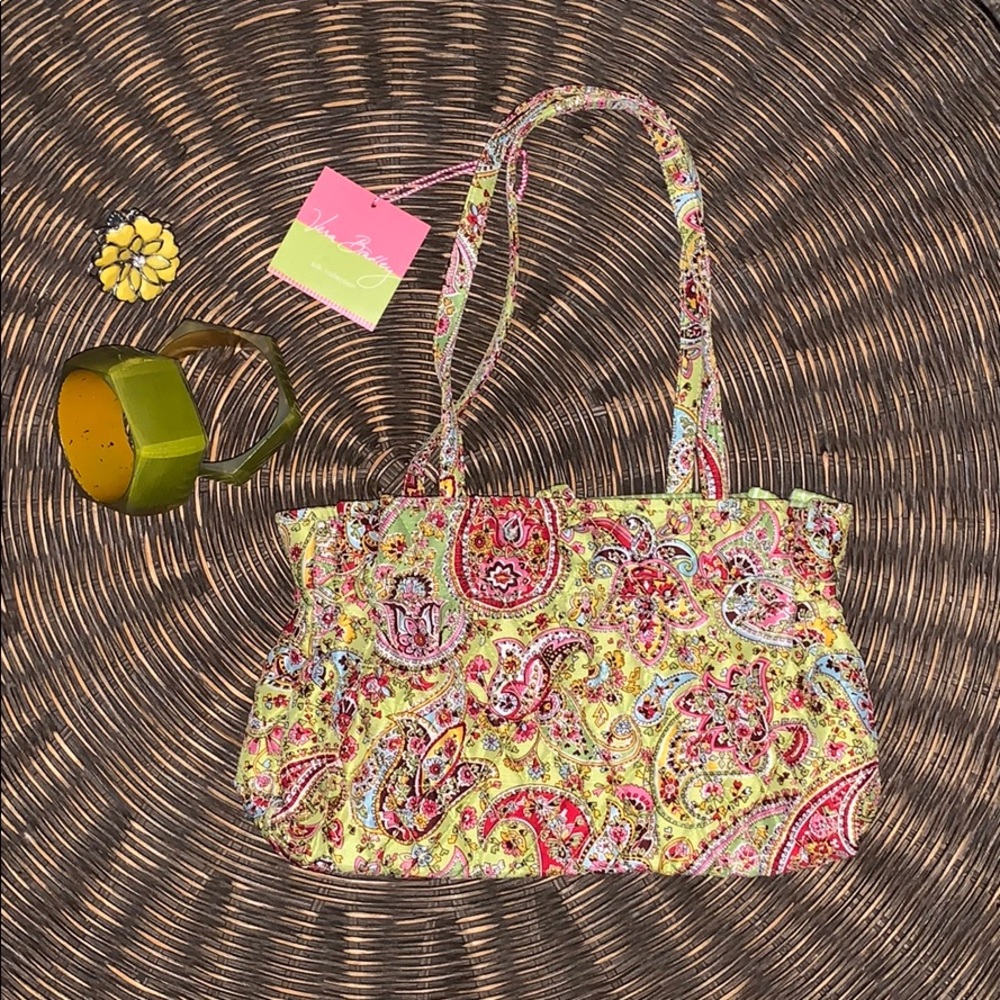 Vera Bradley *Limited Edition* Pistachio Paisley Silk Bag
